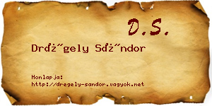 Drégely Sándor névjegykártya