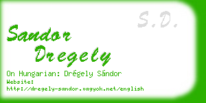 sandor dregely business card